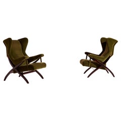 Franco Albini pair of 1st edition "Fiorenza" armchairs by Arflex, Italy, 1952