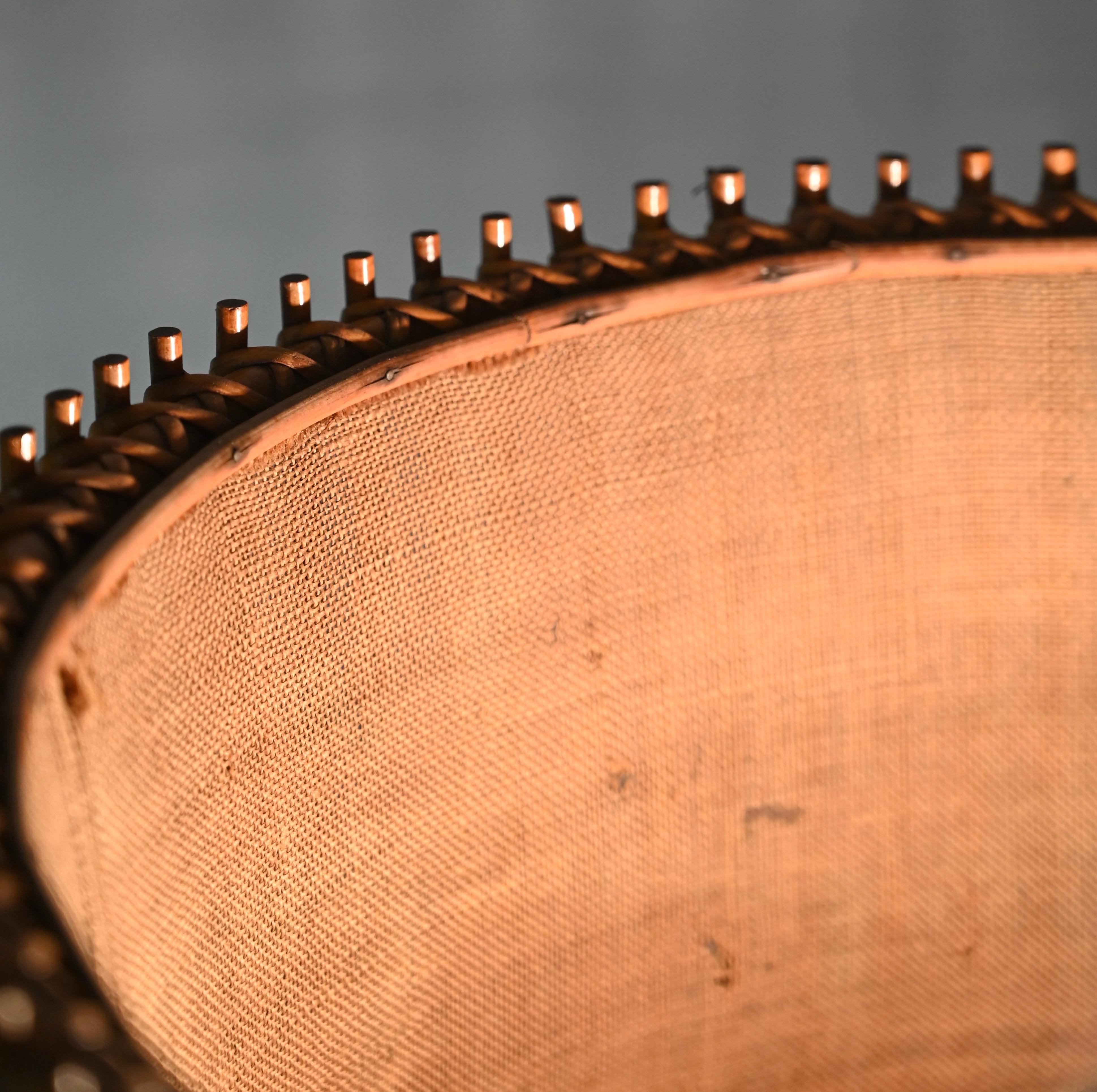 Paire de lampadaires Franco Albini en bambou, rotin et osier, Italie, années 1960 12