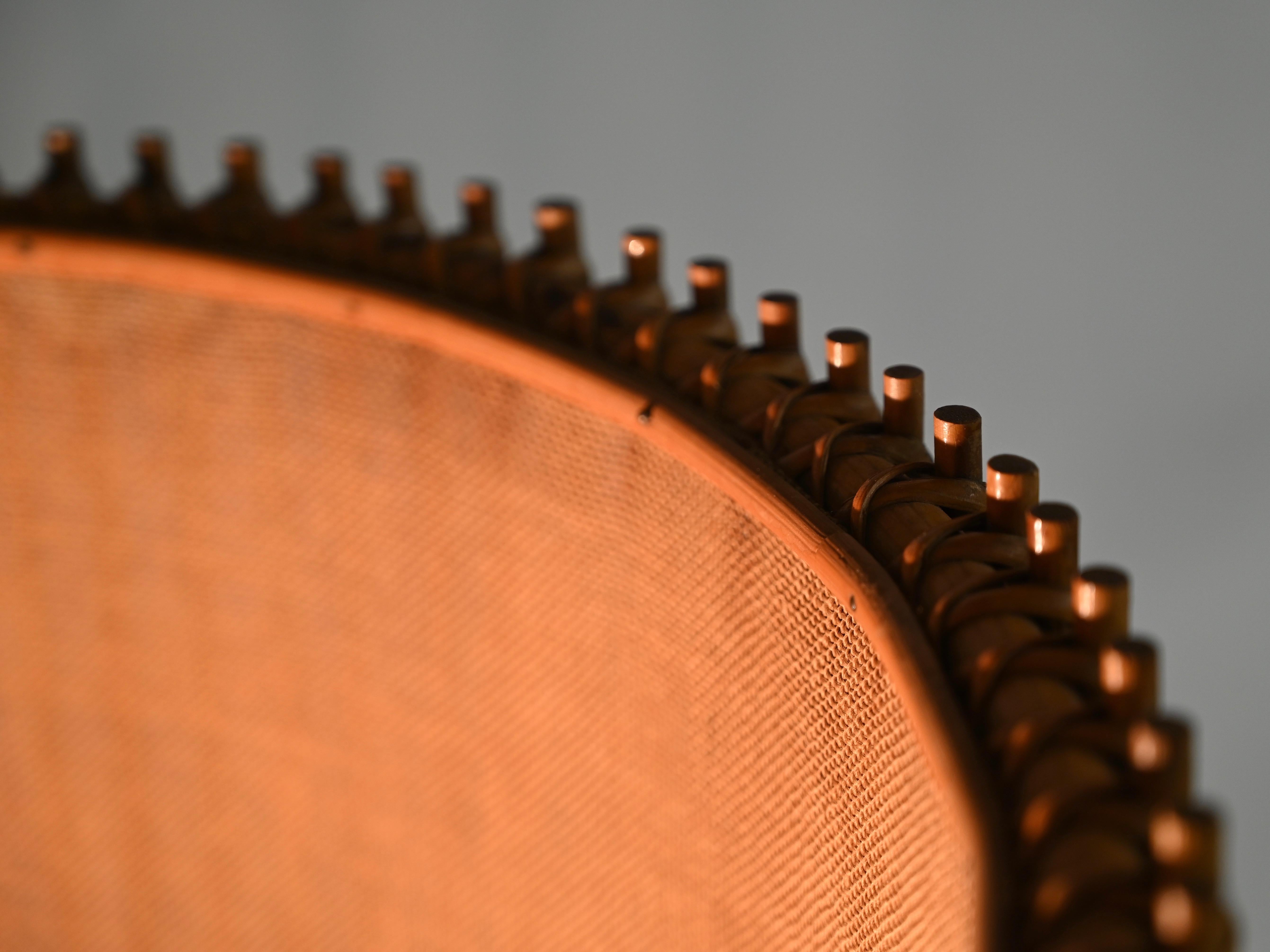 Fatto a mano Franco Albini Coppia di lampade da terra in bambù, rattan e vimini, Italia anni '60 in vendita