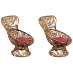Franco Albini Pair of Margherita Armchairs Midcentury for Bonacina, 1950s