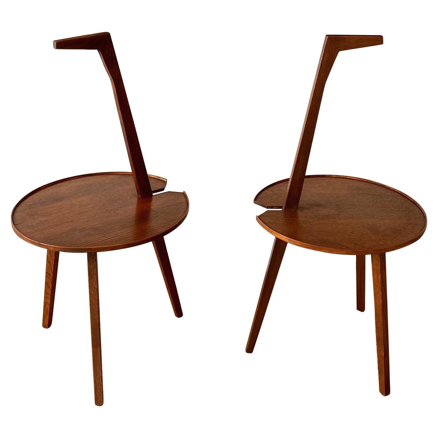 Franco Albini, Pair of Side Tables TN6 "Cicogna" 1950s