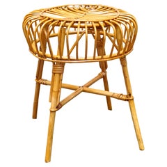 Franco Albini per Bonacina Sgabello in Bambu' e Rattan, Italia 1960s