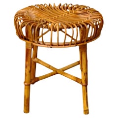 Franco Albini per Bonacina Sgabello in Bambu' e Rattan, Italia 1960s