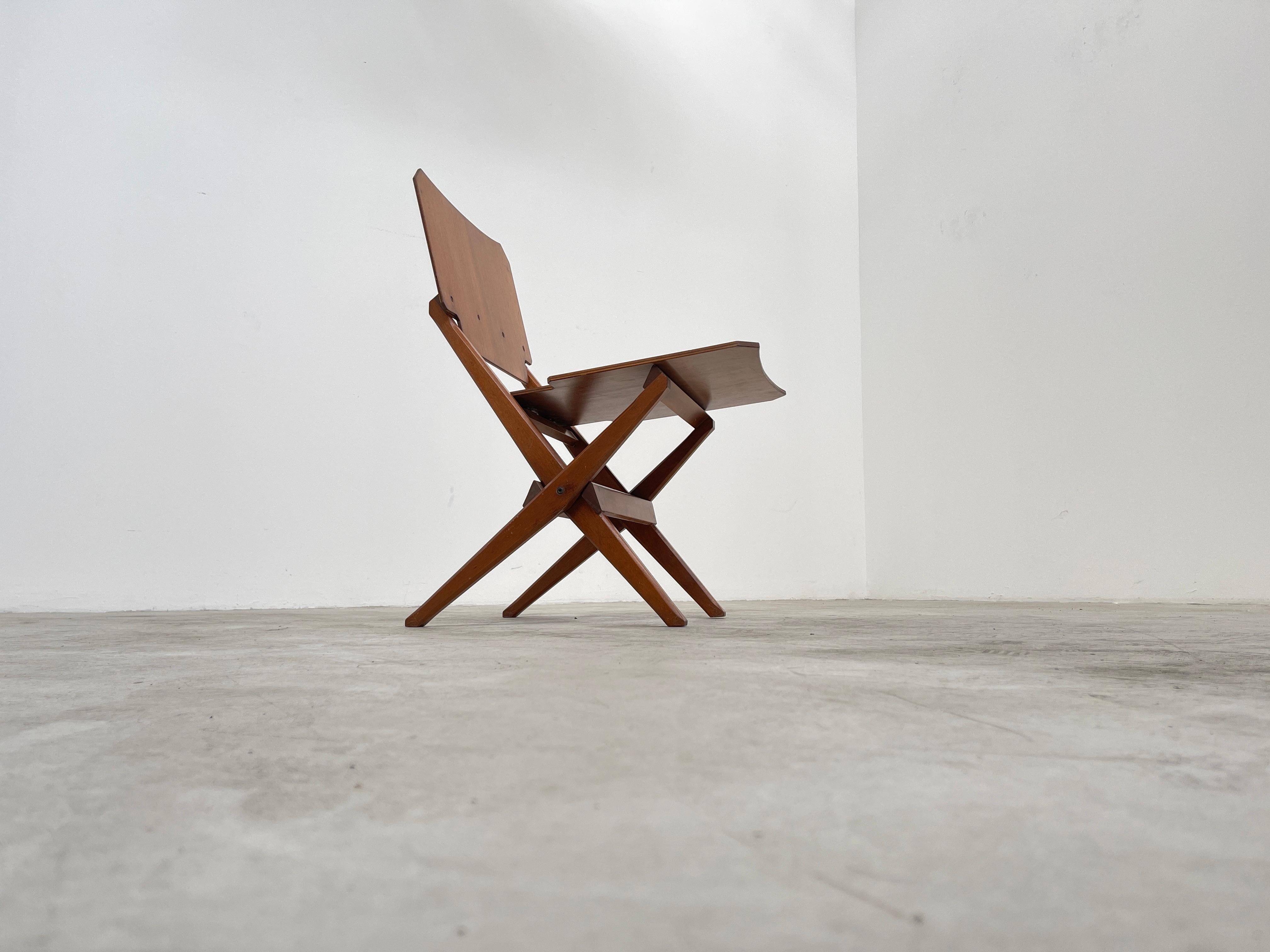 Mid-Century Modern FRANCO ALBINI pour POGGI Chaise pliante en vente