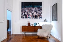 Franco Albini PL19 or Tre Pezzi Armchair in White Mongolian Fur for Poggi Pavia