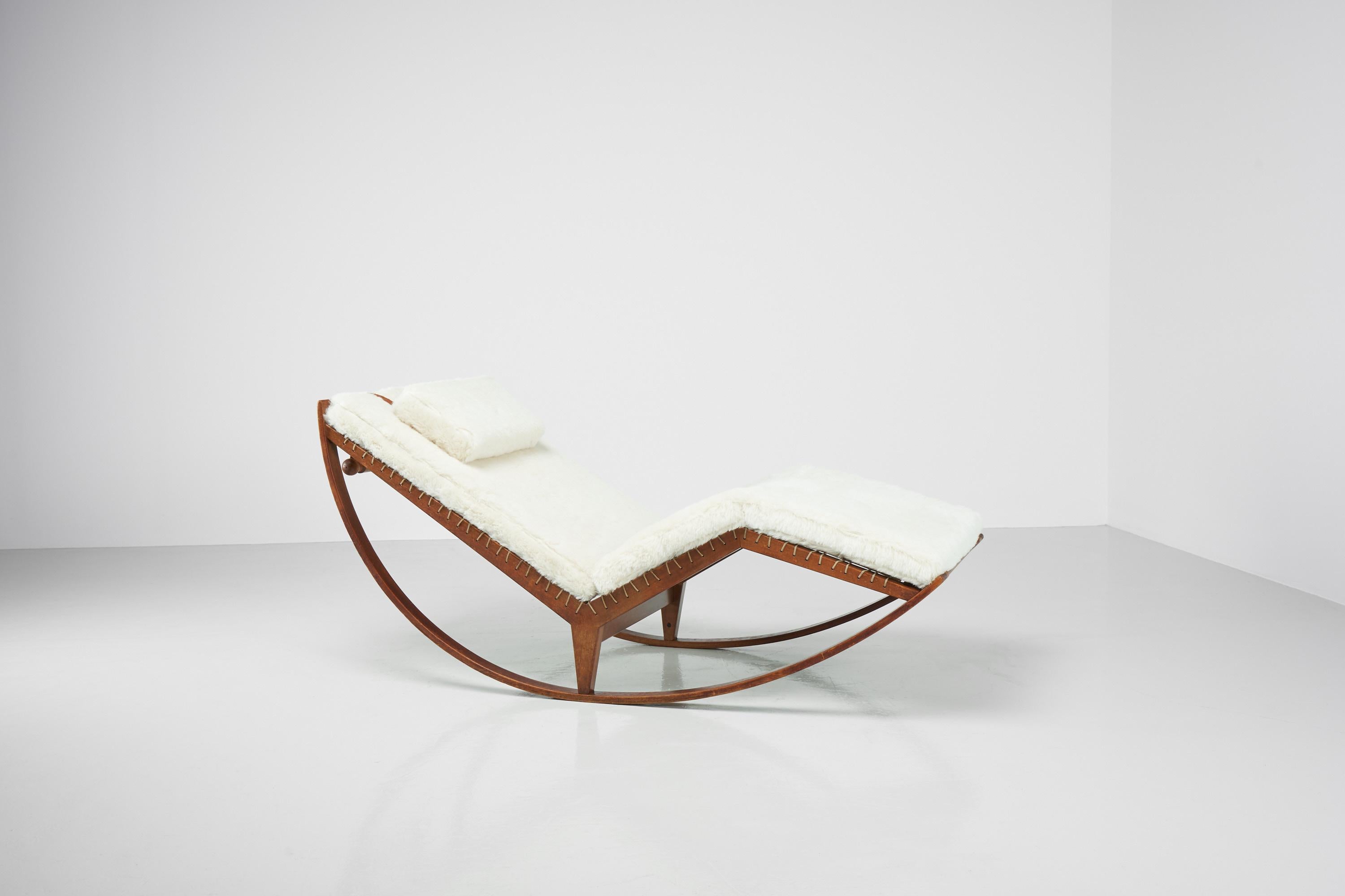 Franco Albini Ps16 Rocking Chair Poggi, Italy, 1959 In Good Condition In Roosendaal, Noord Brabant