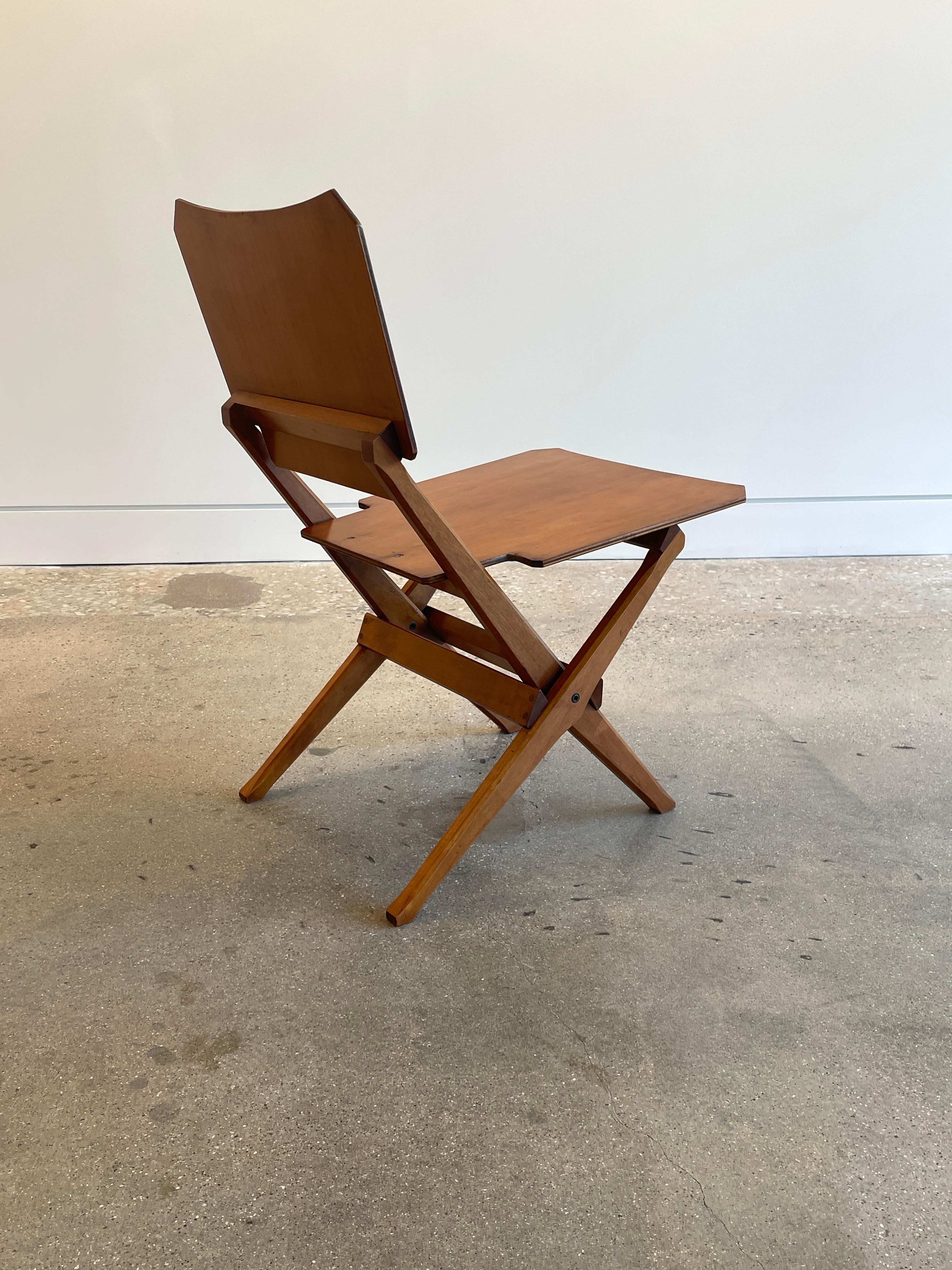 Italian Franco Albini rare folding chair for Poggi, Italy, 1952 For Sale