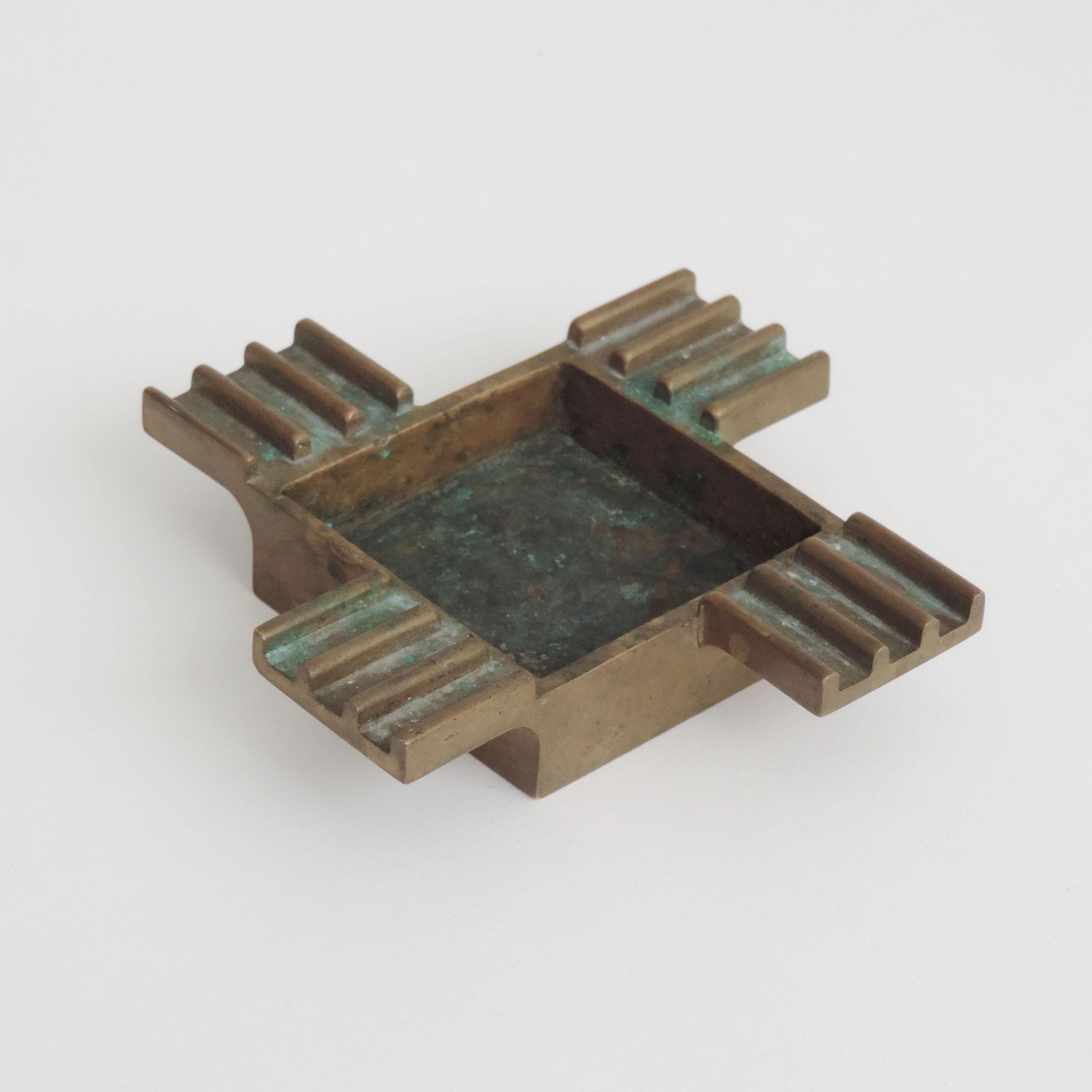 Art Deco Franco Albini Rare prototype Brass Dish for Vanzetti Milano, Italy 1931/33 For Sale