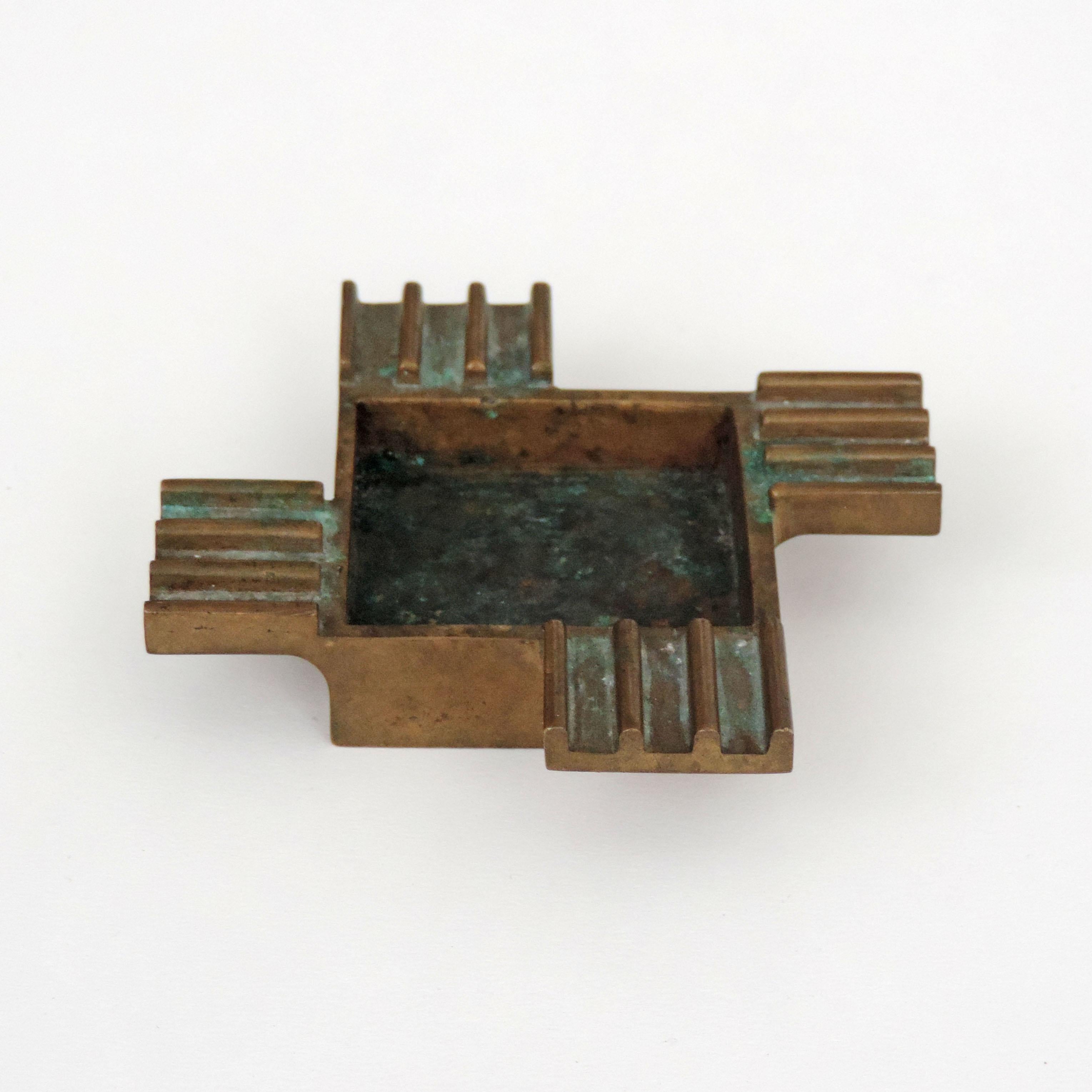 Italian Franco Albini Rare prototype Brass Dish for Vanzetti Milano, Italy 1931/33 For Sale