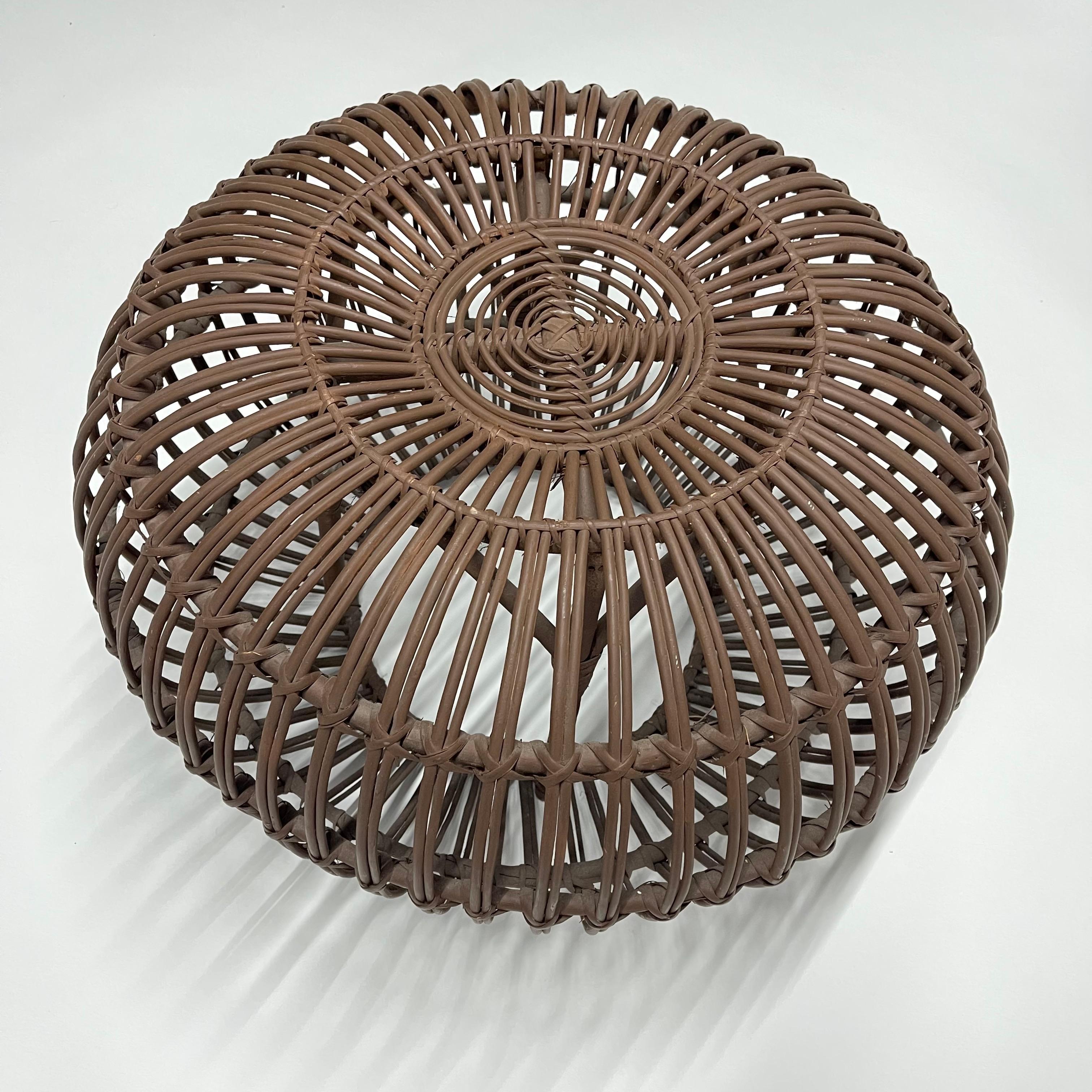 rattan pouffe