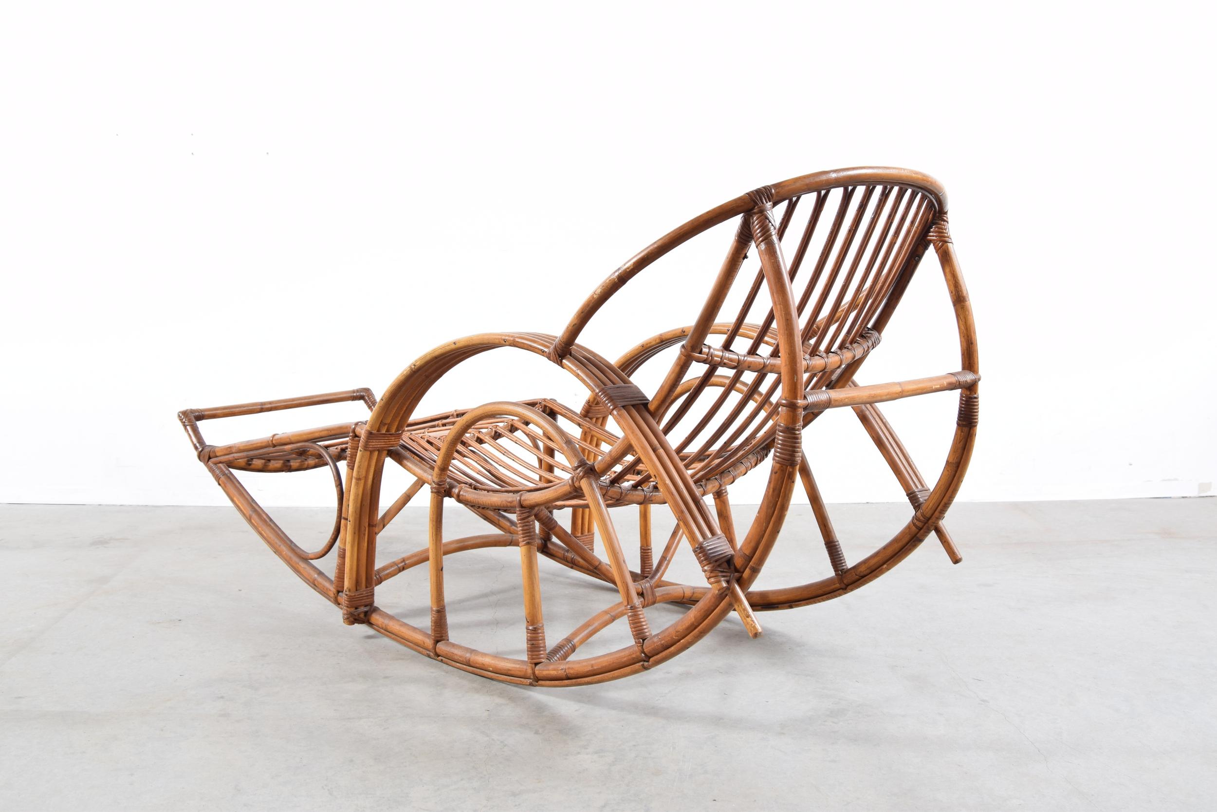Bamboo Modernist Rocking Chaise