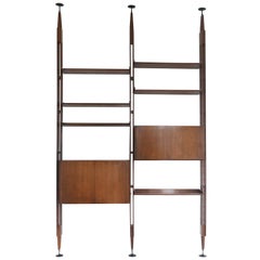 Franco Albini Palisander Bücherregal Lb7 für Poggi:: 1957 Pavia:: Italia