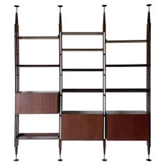 Franco Albini Palisander Modernes LB7 Modulares Bücherregal aus der Jahrhundertmitte für Poggi, 1957