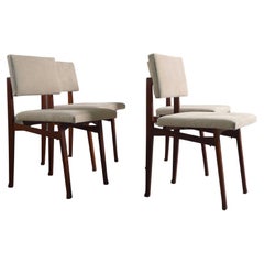 Franco Albini, Set of 4 Luisella Chairs for Poggi, Italy, Rosewood Frames