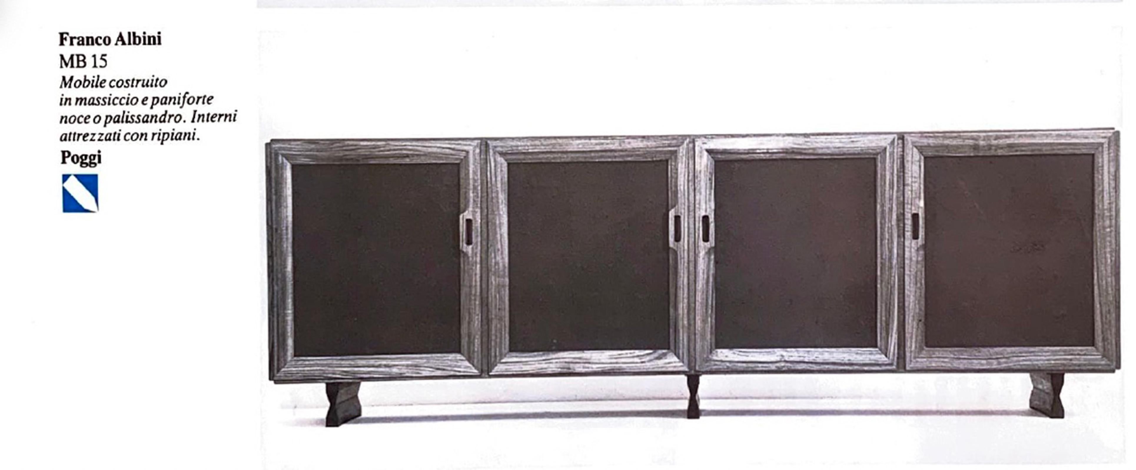 Franco Albini Stunning wood MB15 Sideboard for Poggi, Italian Design 1950s For Sale 4