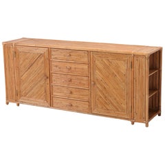 Franco Albini Style Bamboo Credenza