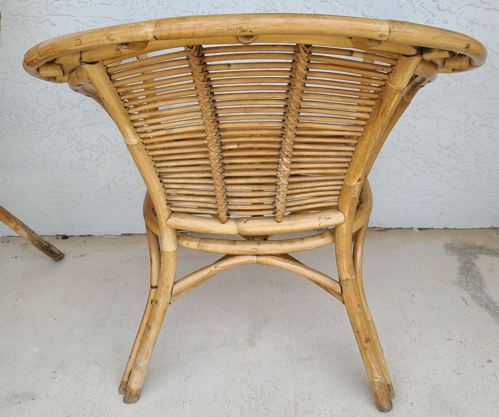 20th Century Franco Albini Style Bamboo Rattan Bentwood Armchairs For Sale
