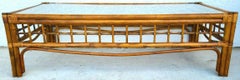 Franco Albini Style Bamboo Rattan Coffee Table by Wilshire