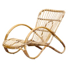 Franco Albini Style Low Bamboo Lounge Chair by Rohé Noordwolde
