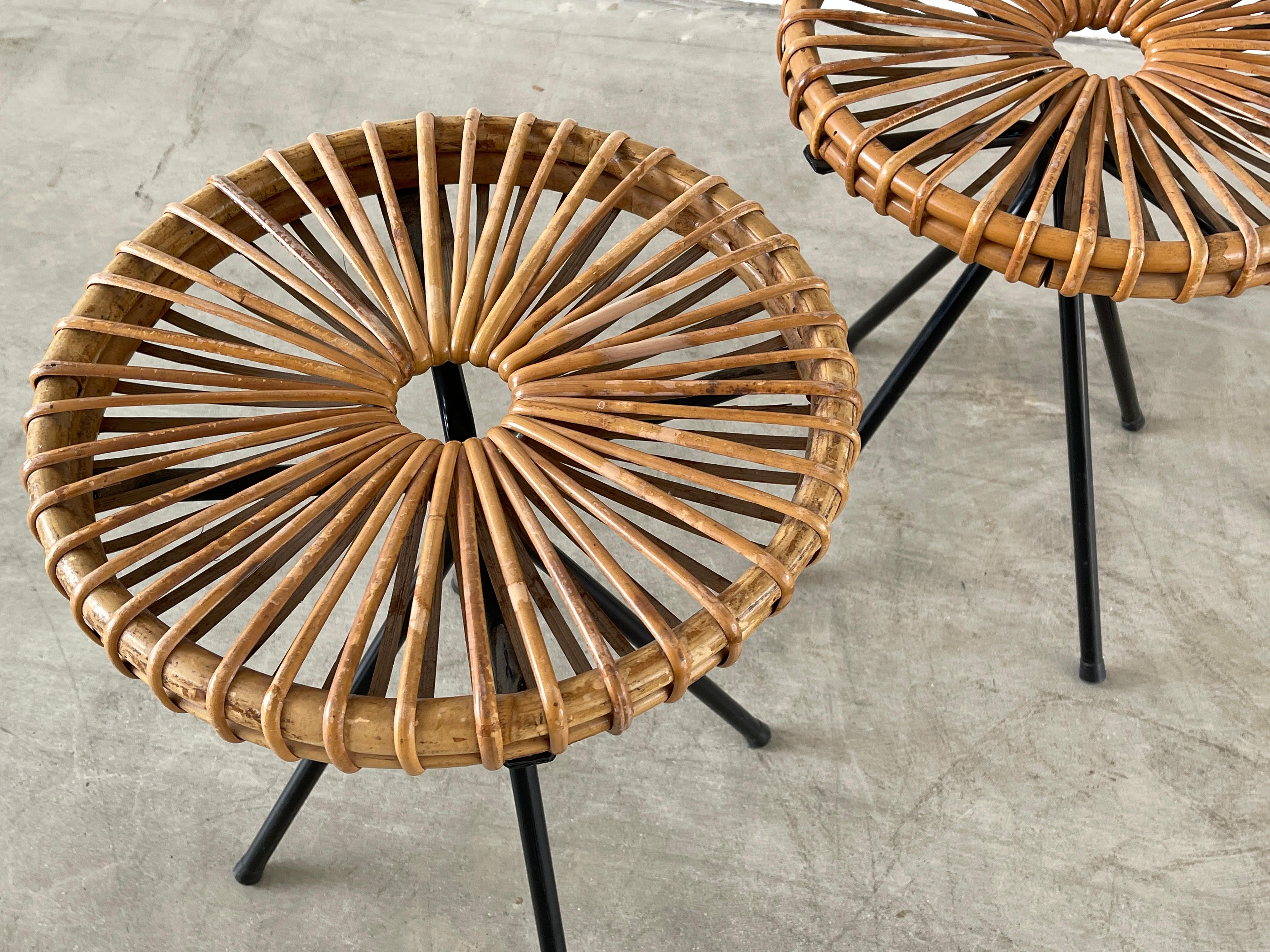 Mid-20th Century Franco Albini Style Stools For Sale