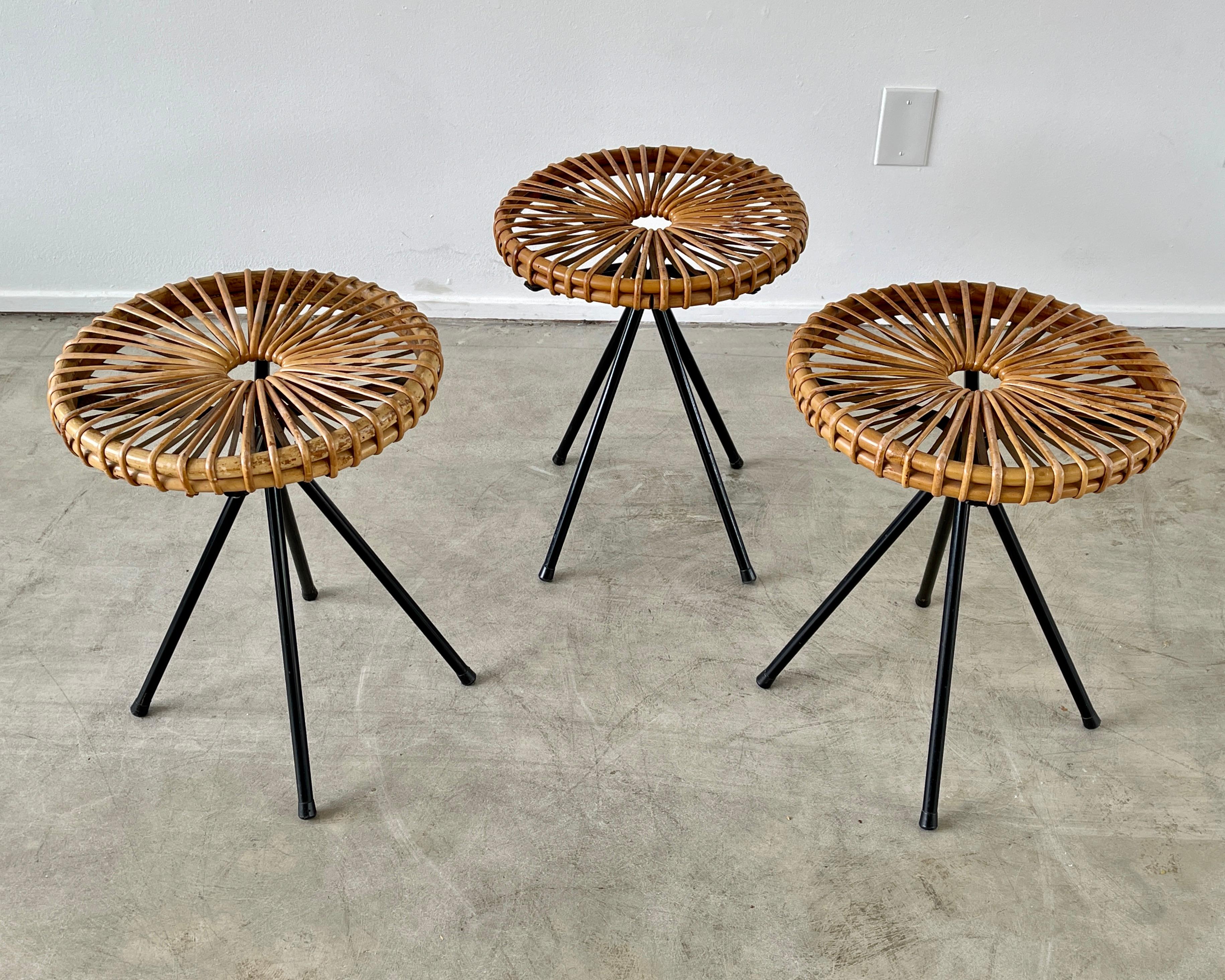 Franco Albini Style Stools For Sale 1