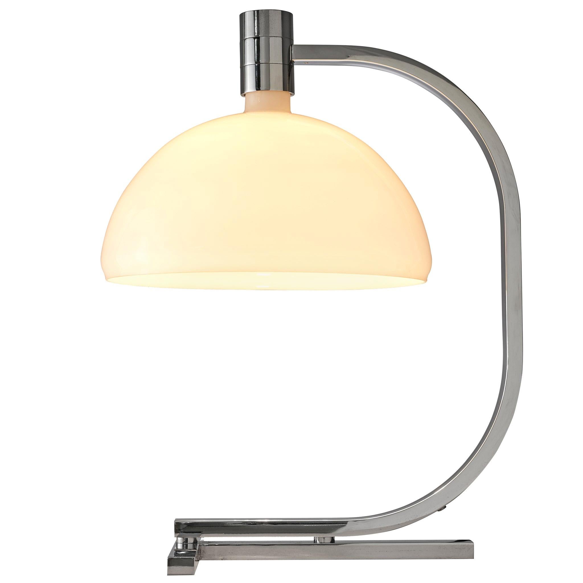 Franco Albini Table Lamp with Opaline Glass Shade