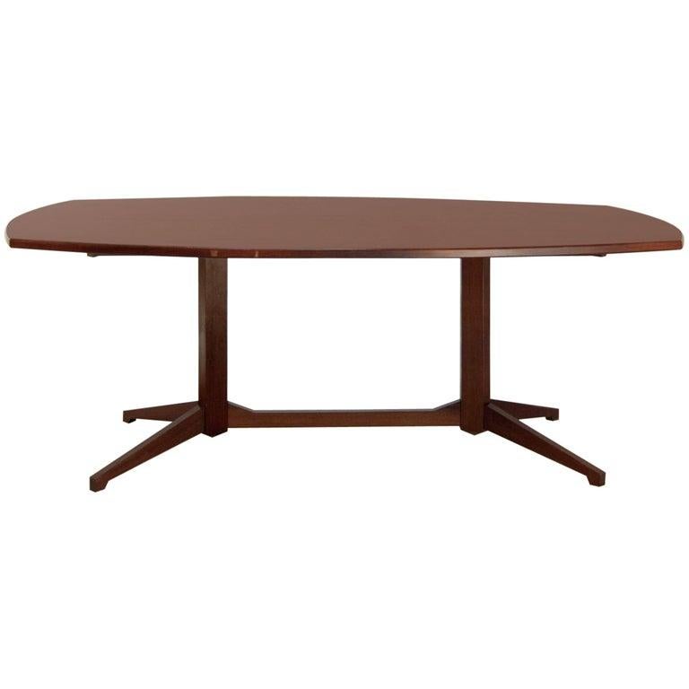 Mid-Century Modern Franco Albini Mahogany mid-centry Italian Table  Model TL-22 produced by Poggi For Sale