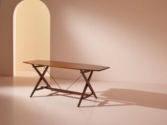 Franco Albini teak dining Table Model TL2 'Cavalletto' for Poggi, Italy 1950s