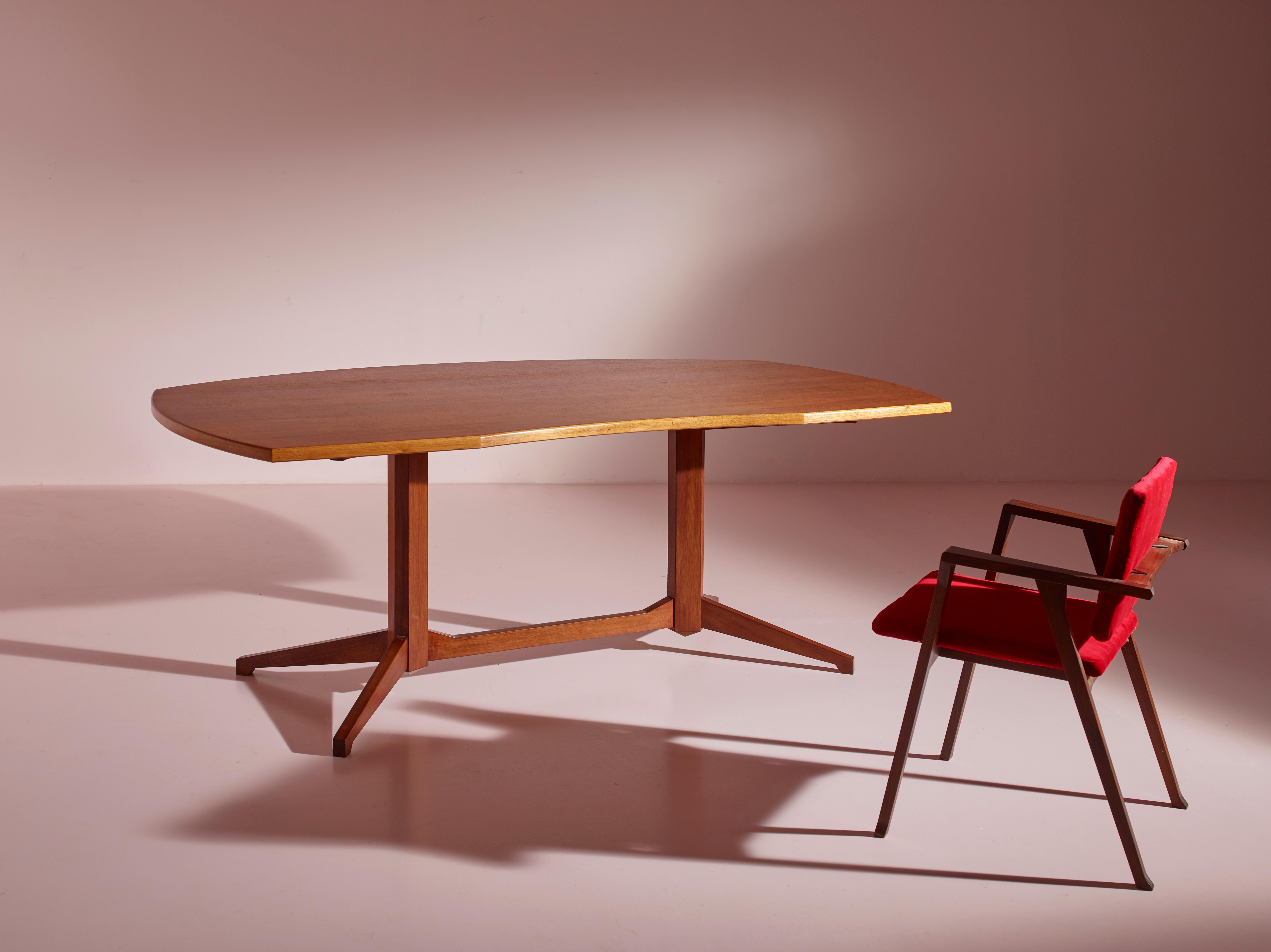 Escritorio de madera Franco Albini TL22 de Poggi Pavia, Italia, años 50 Moderno de mediados de siglo en venta