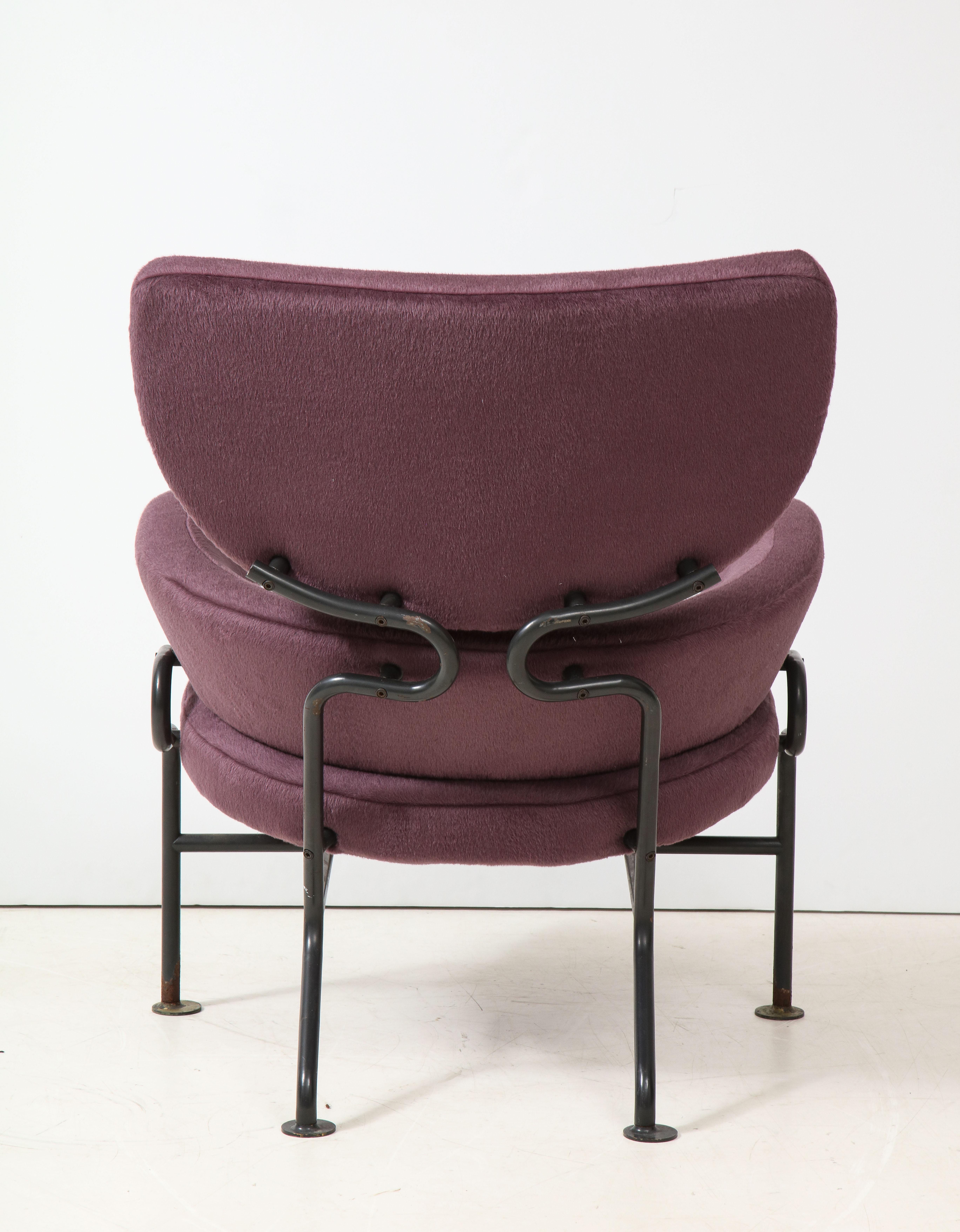 Mid-20th Century Purple Alpaca Model Pl 19 Armchair by Franco Albini, Italy, c. 1959 For Sale