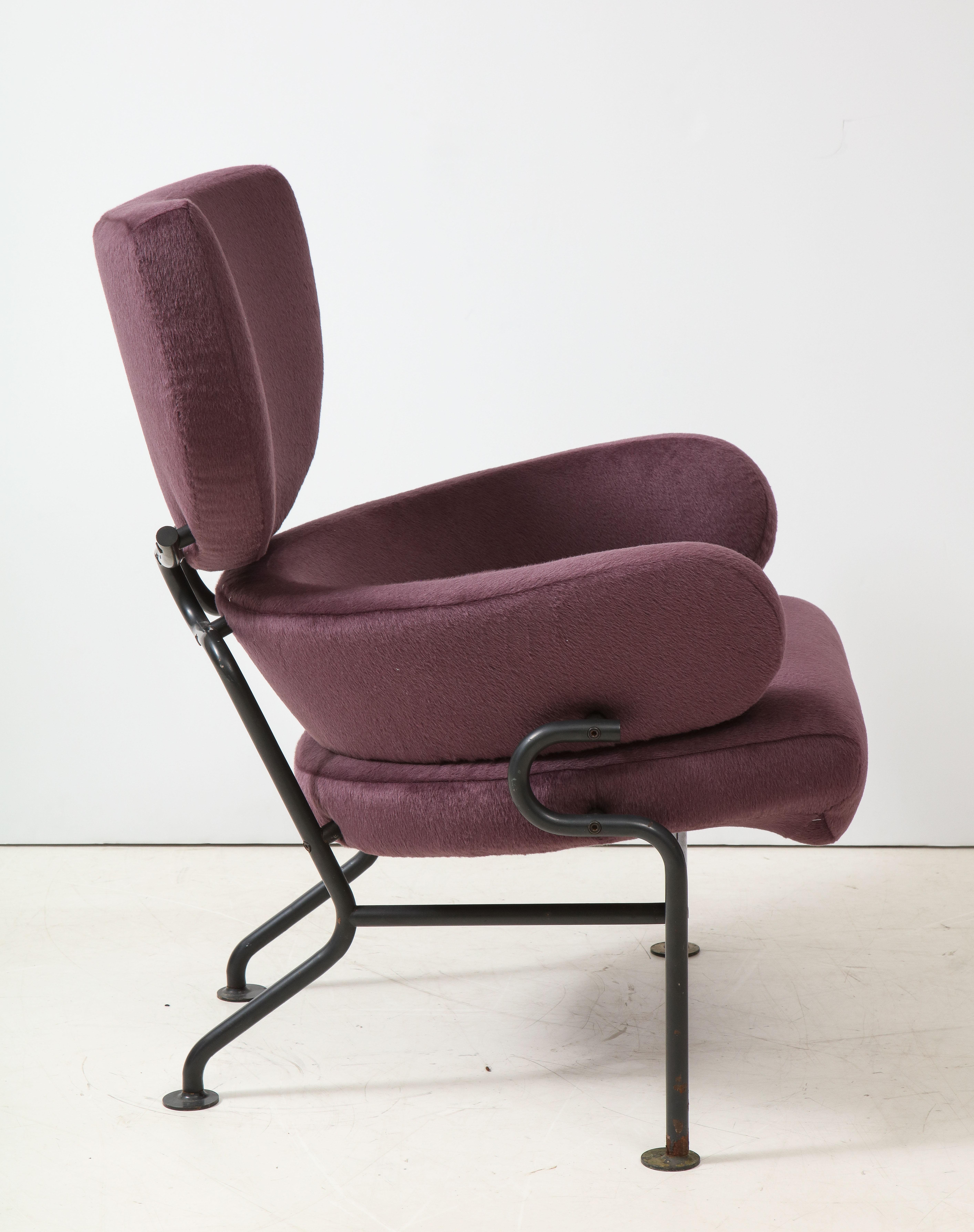 Purple Alpaca Model Pl 19 Armchair by Franco Albini, Italy, c. 1959 For Sale 1