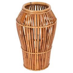 Franco Albini Umbrella Stand in Bamboo and Rattan, Italy, 1960s