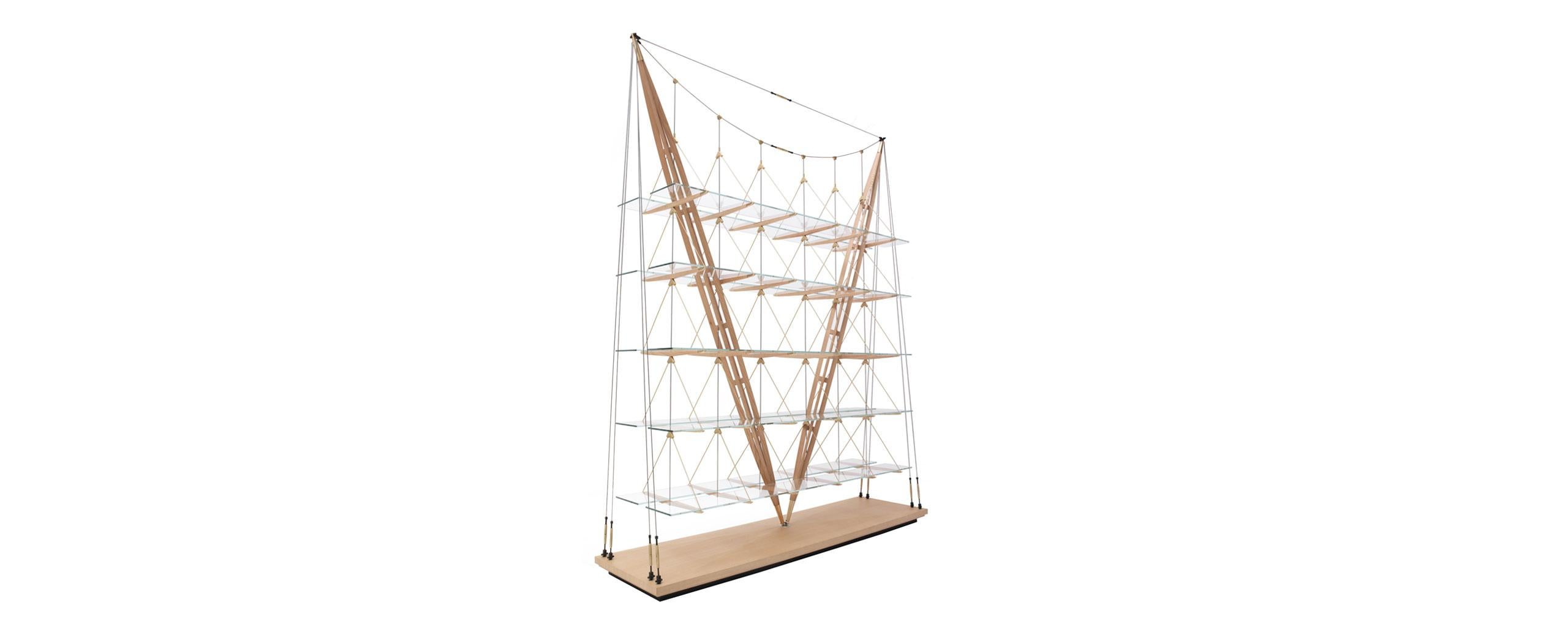 Italiano Libreria Franco Albini Veleiro, Wood by Cassina in vendita