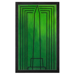 Franco Angeli (1935–1988) “Lavagna” Mixed Media on Canvas, Signed Verso