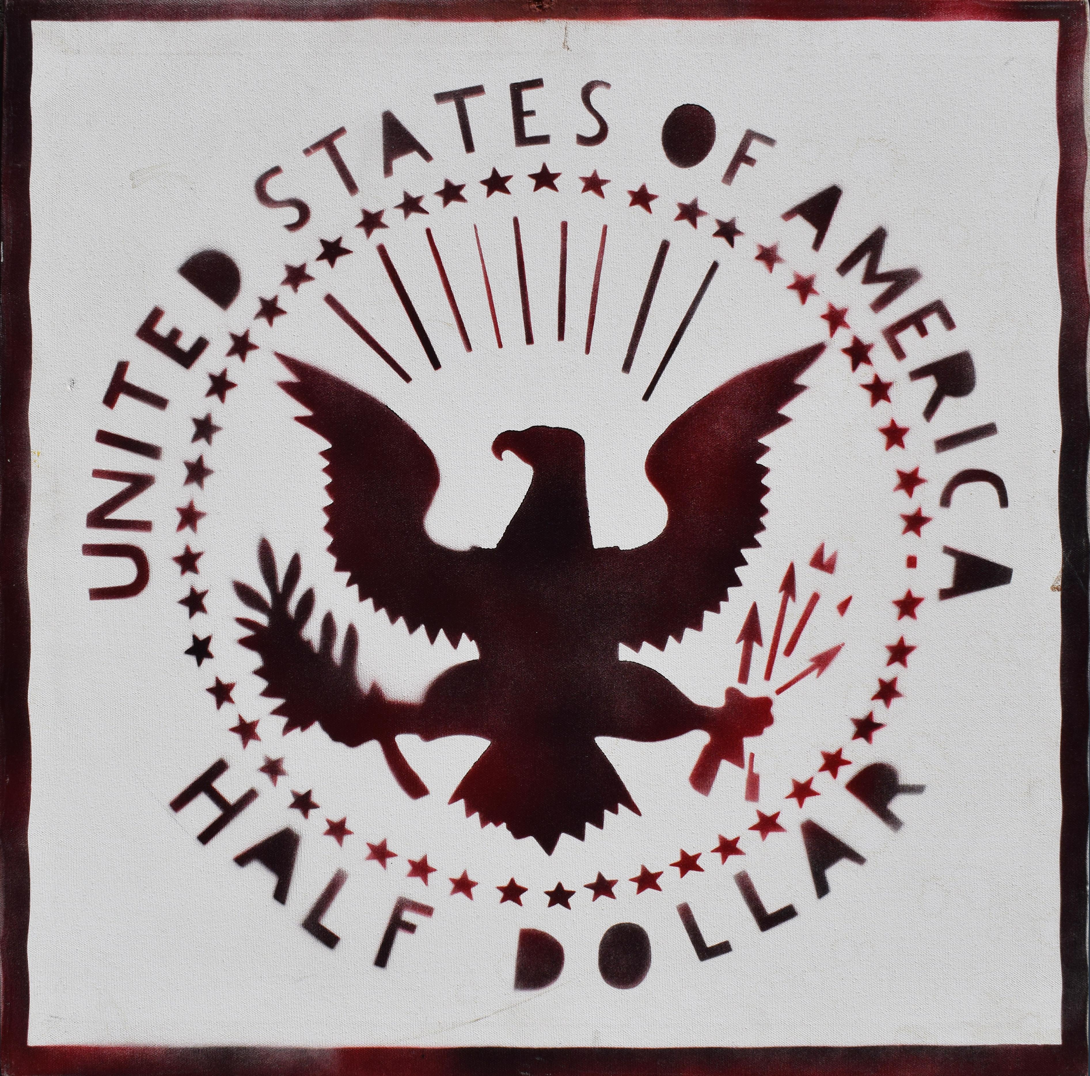 Figurative Painting di Franco Angeli - Half Dollar (Antipittura)