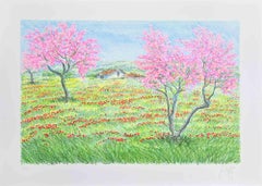 Spring Landscape - Lithograph by Franco Azzinari - 1980s