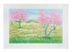 Spring Landscape - Lithograph by Franco Azzinari - 1980s