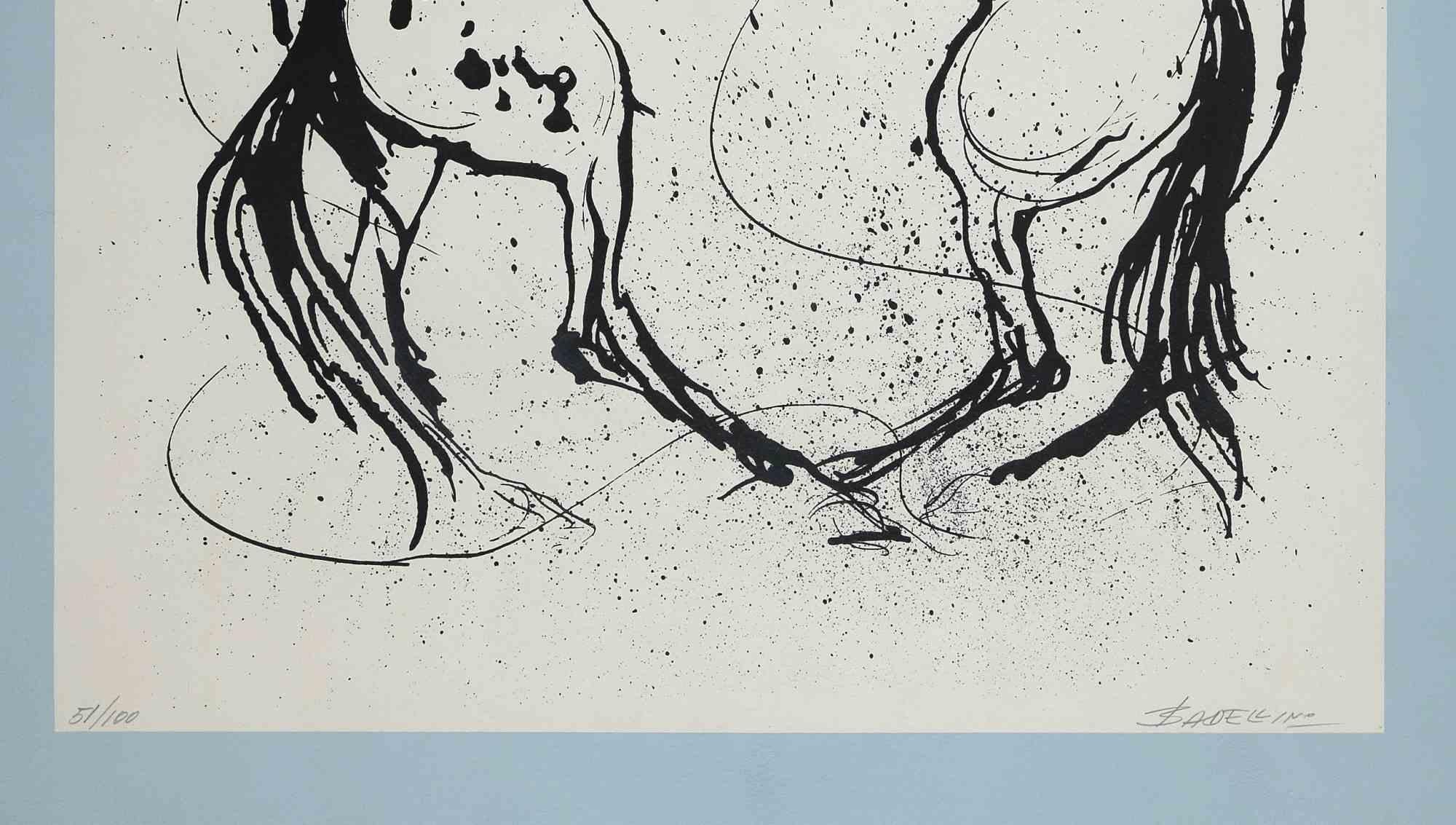 Horses - Original Screen Print by Franco Badellino - 1970s For Sale 1