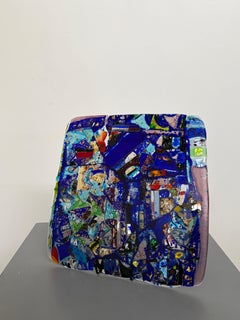 Franco Beraldo Murano Glass “Muri di Venezia” Mosaic Plate