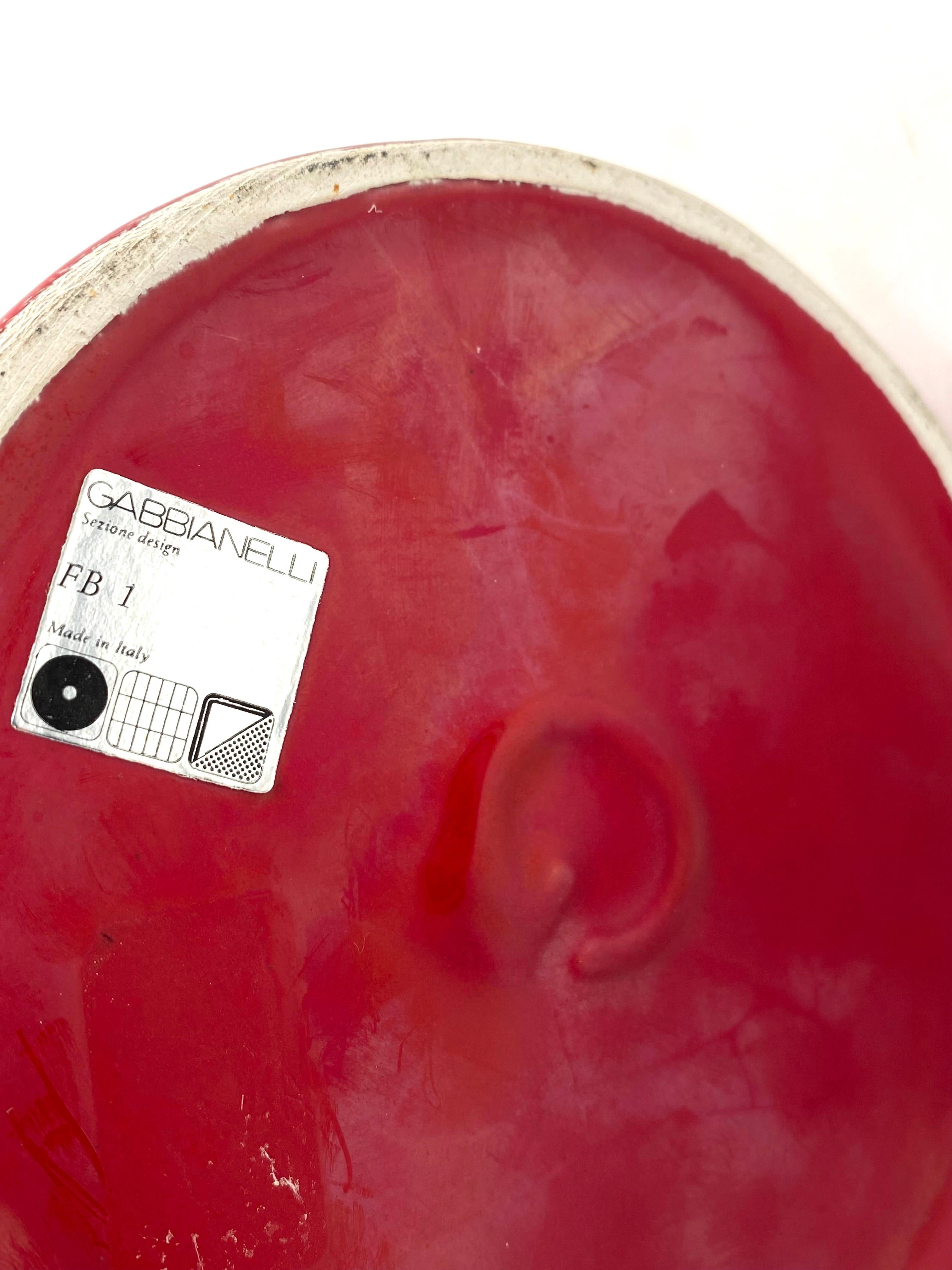 Franco Bettonica, vase en céramique rouge mod. fb1, Gabbianelli Italie vers 1970 en vente 2