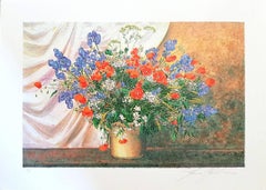 Wildflowers - Screen Print by Franco Bocchi - 1980s