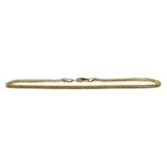 Franco Bracelet 14kt Yellow Gold 7.5in 1.8mm Hollow New