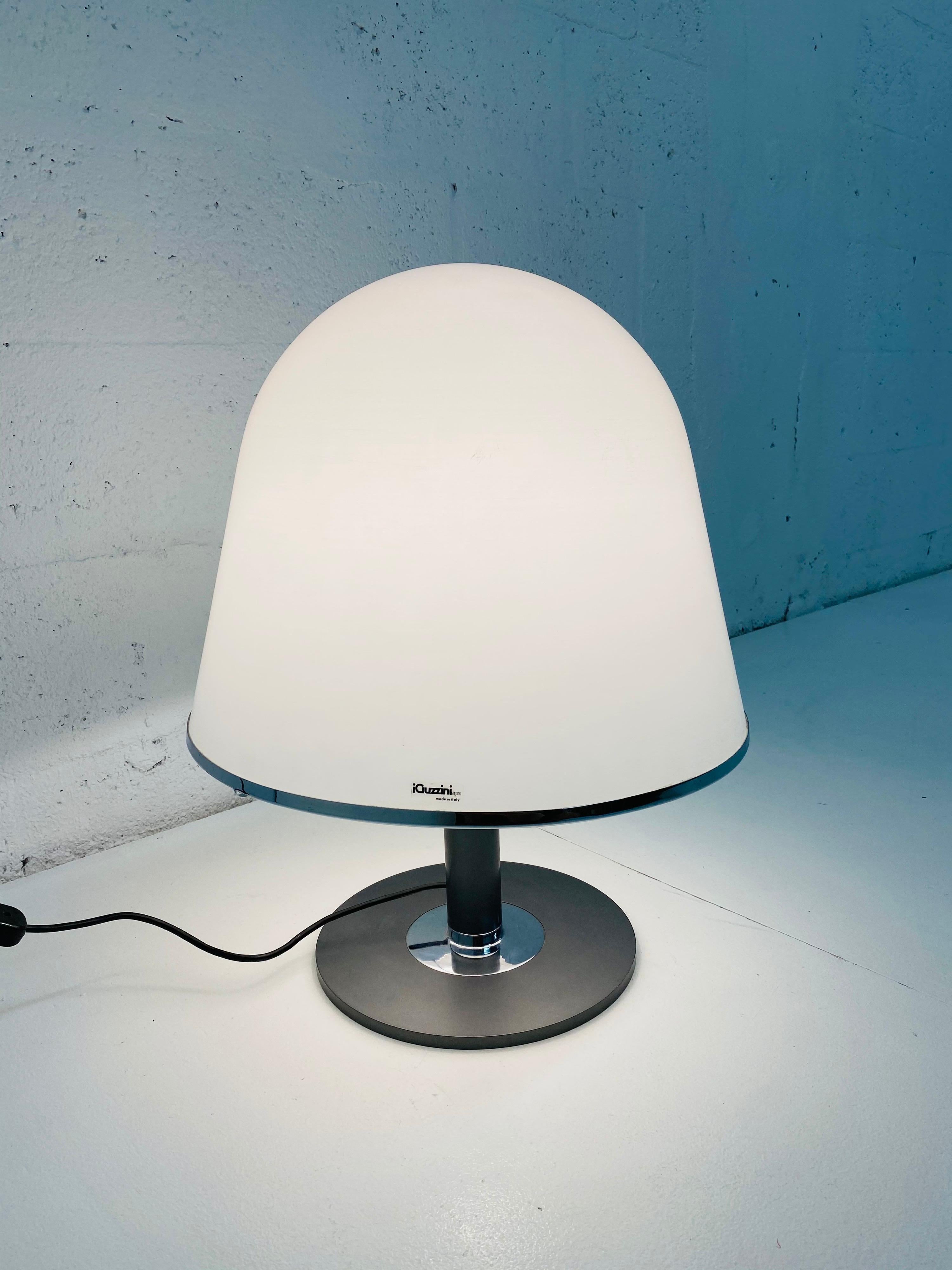 Steel Franco Bresciani Kuala Table Lamp for Guzzini, Italy, 1970s For Sale