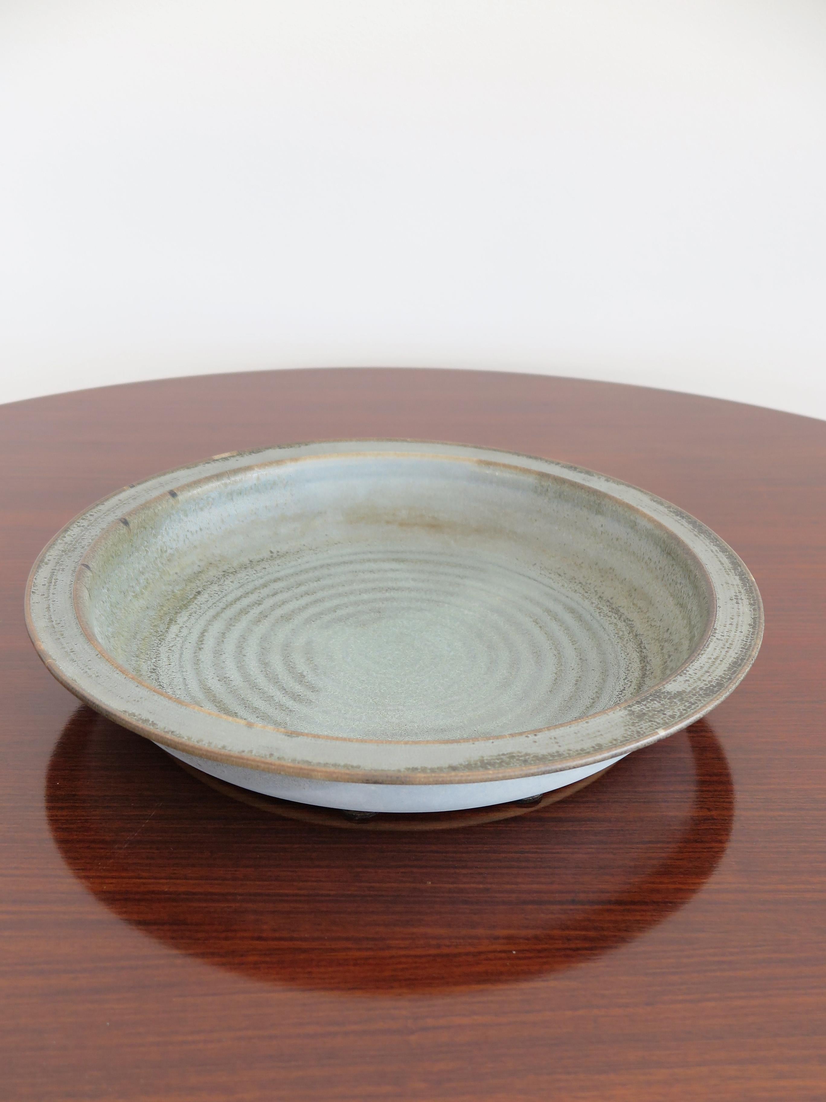 Post-Modern Franco Bucci Italian Ceramic Bowl Centerpiece, 1970s For Sale