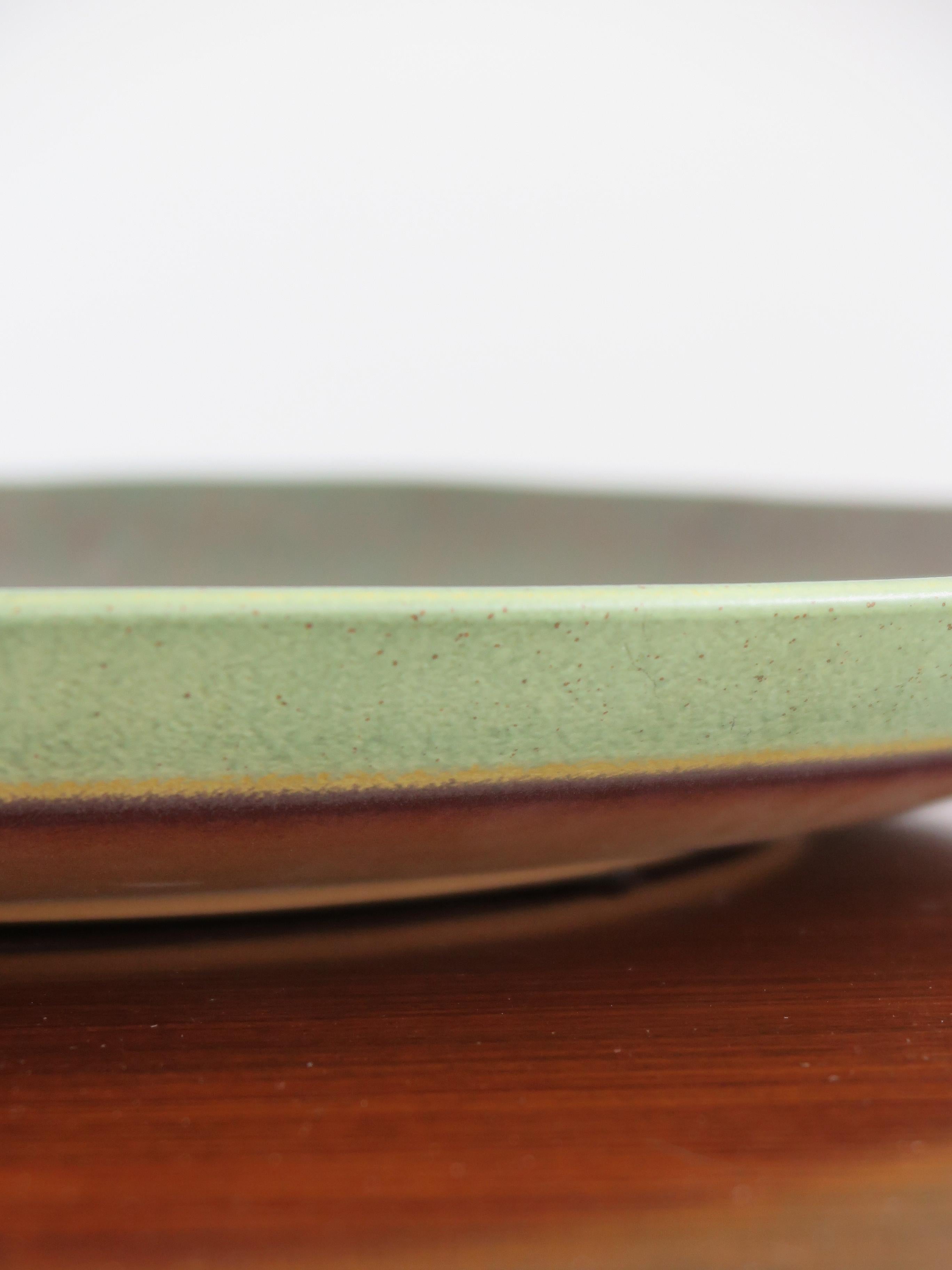 Franco Bucci Italian Round Large Ceramic Bowl Centerpiece Plate, 1970s 1
