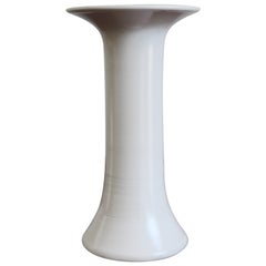 Franco Bucci Italian White Ceramic Vase, 1970s