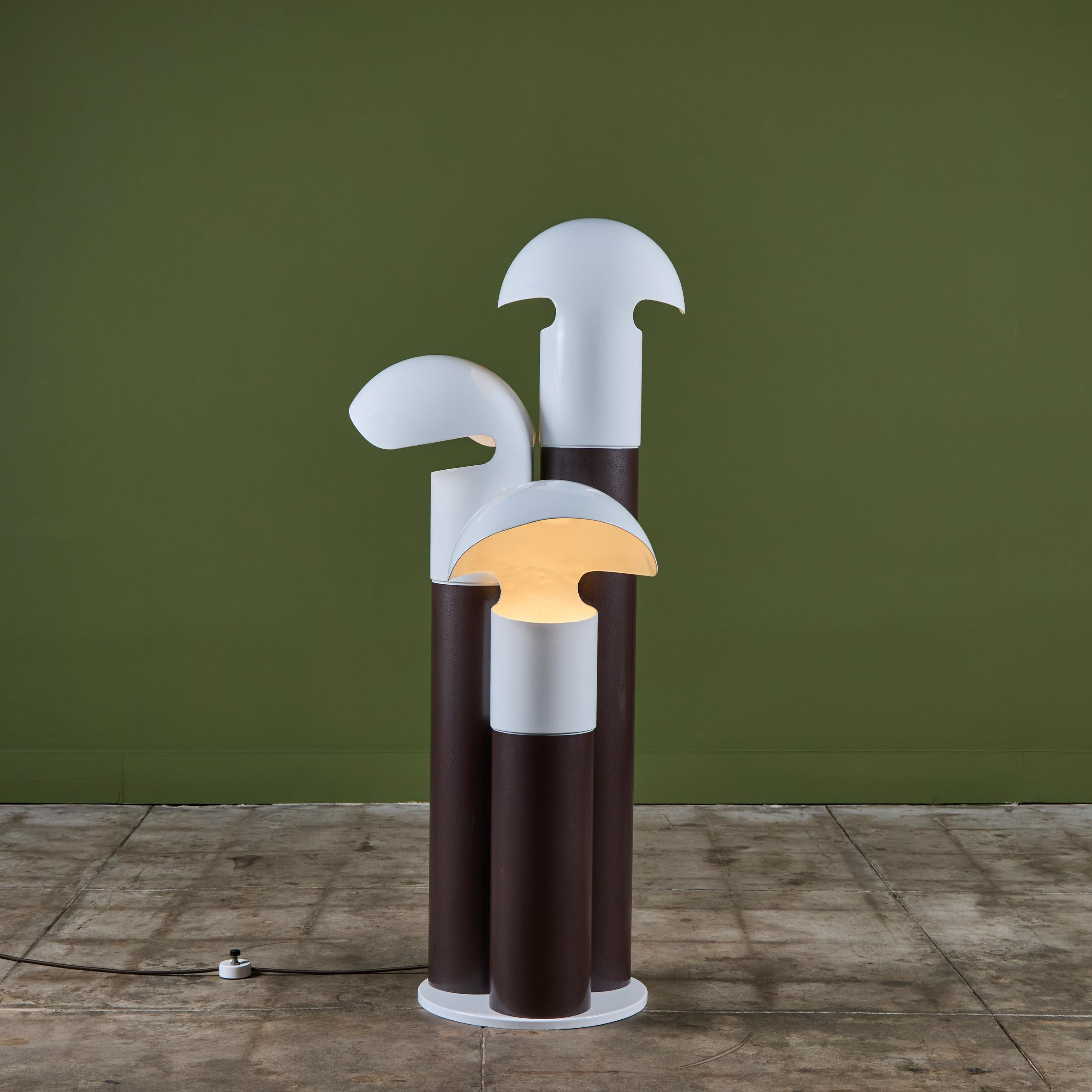 Franco Buzzi Ceriani Tri-Shade Metal Floor Lamp For Sale 3