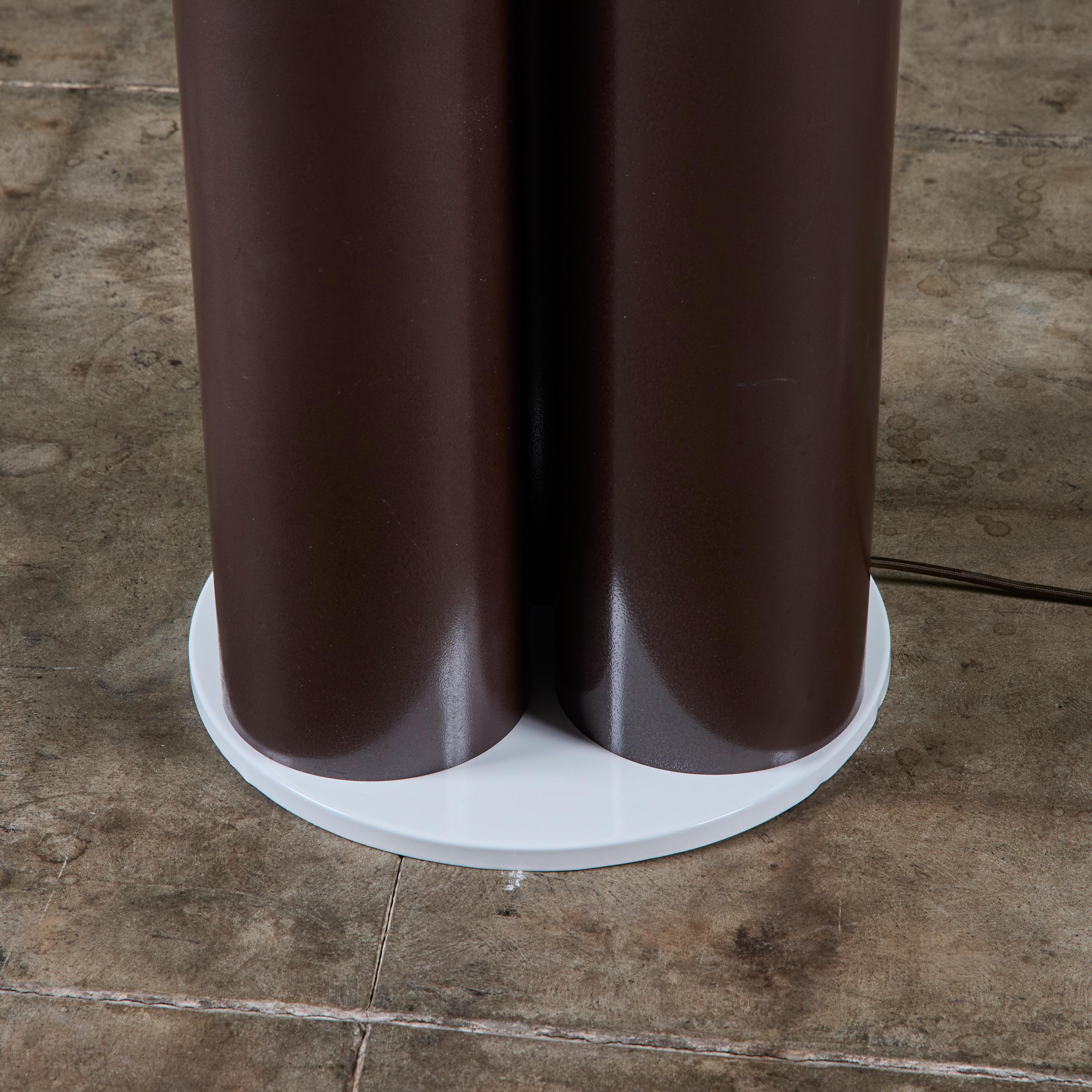 Franco Buzzi Ceriani Tri-Shade Metal Floor Lamp For Sale 8