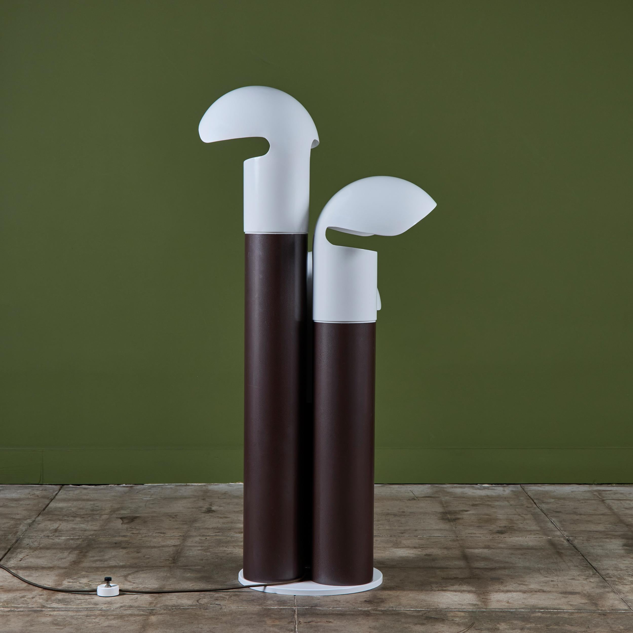 Franco Buzzi Ceriani Tri-Shade Metal Floor Lamp In Good Condition For Sale In Los Angeles, CA