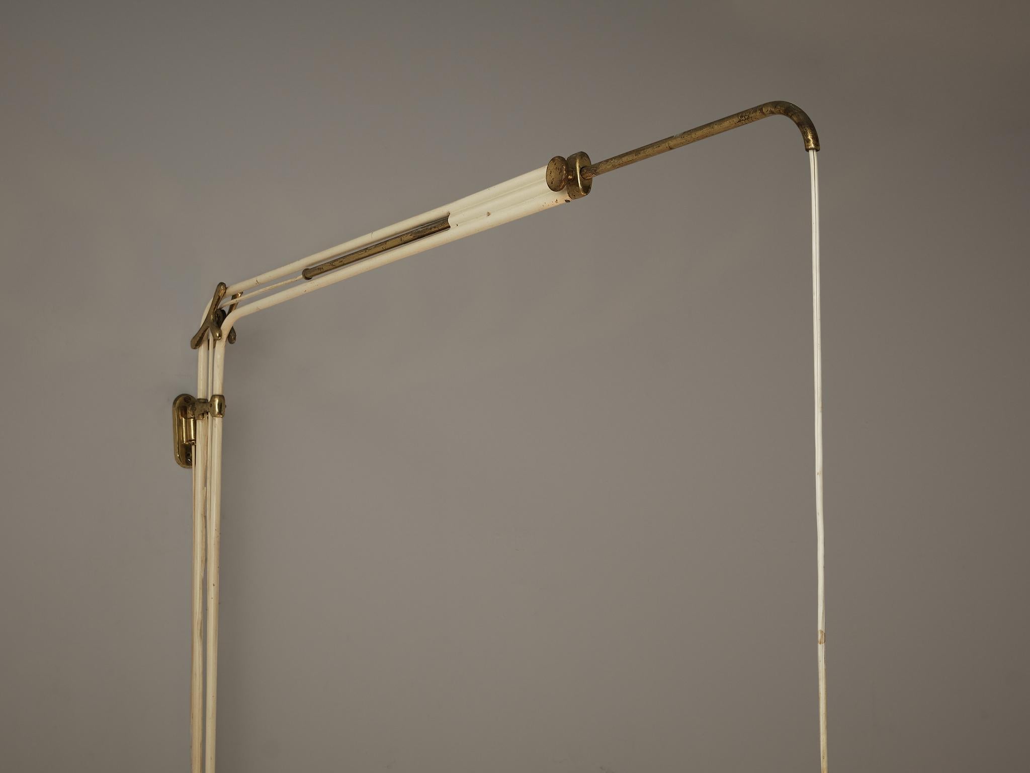 Franco Buzzi for O-Luce Wall Arm Lamp  in Brass and Aluminum 1